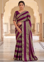 New Designer NC Satin Jarkan Scallop Saree