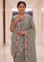 Premium Elegant Crunchy Tissue Saree