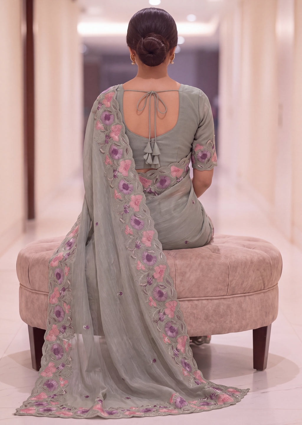 Premium Elegant Crunchy Tissue Saree