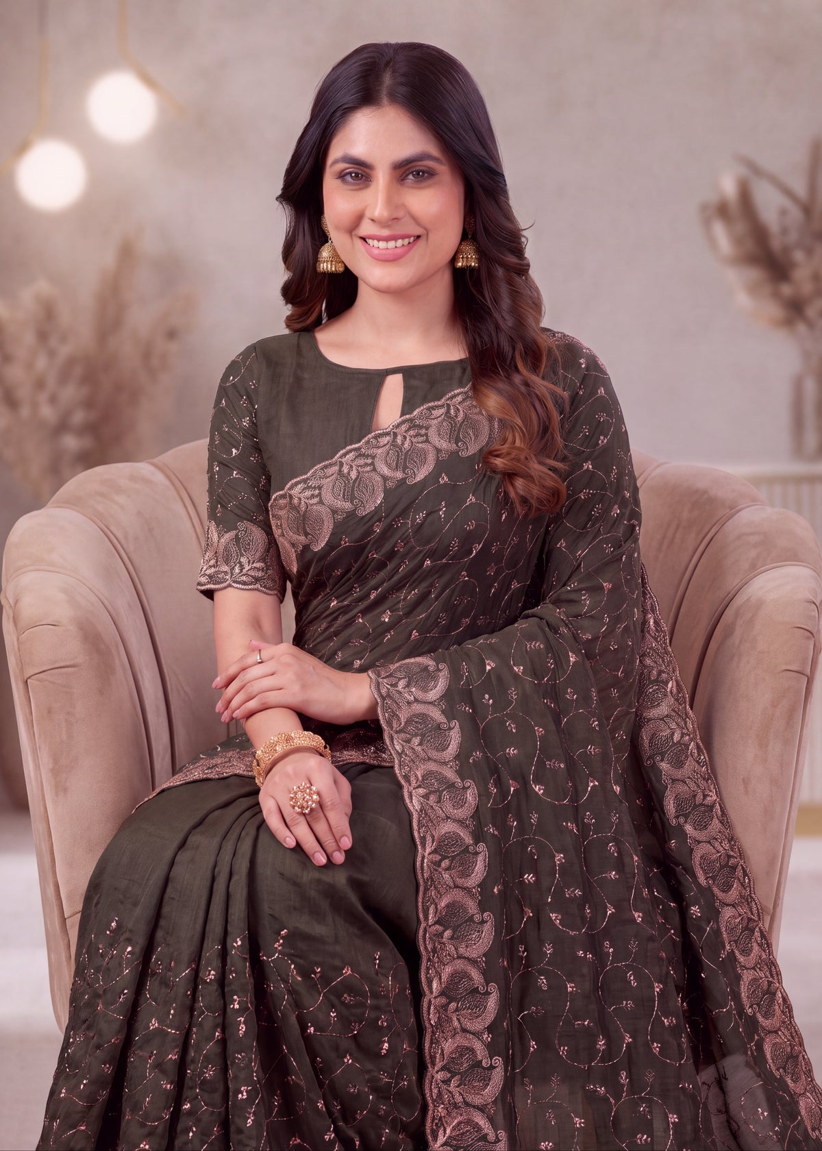 Royal NC Vichitra Heavy Zari C-Pallu Saree
