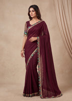Premium Tesla Embroidered Designer Saree