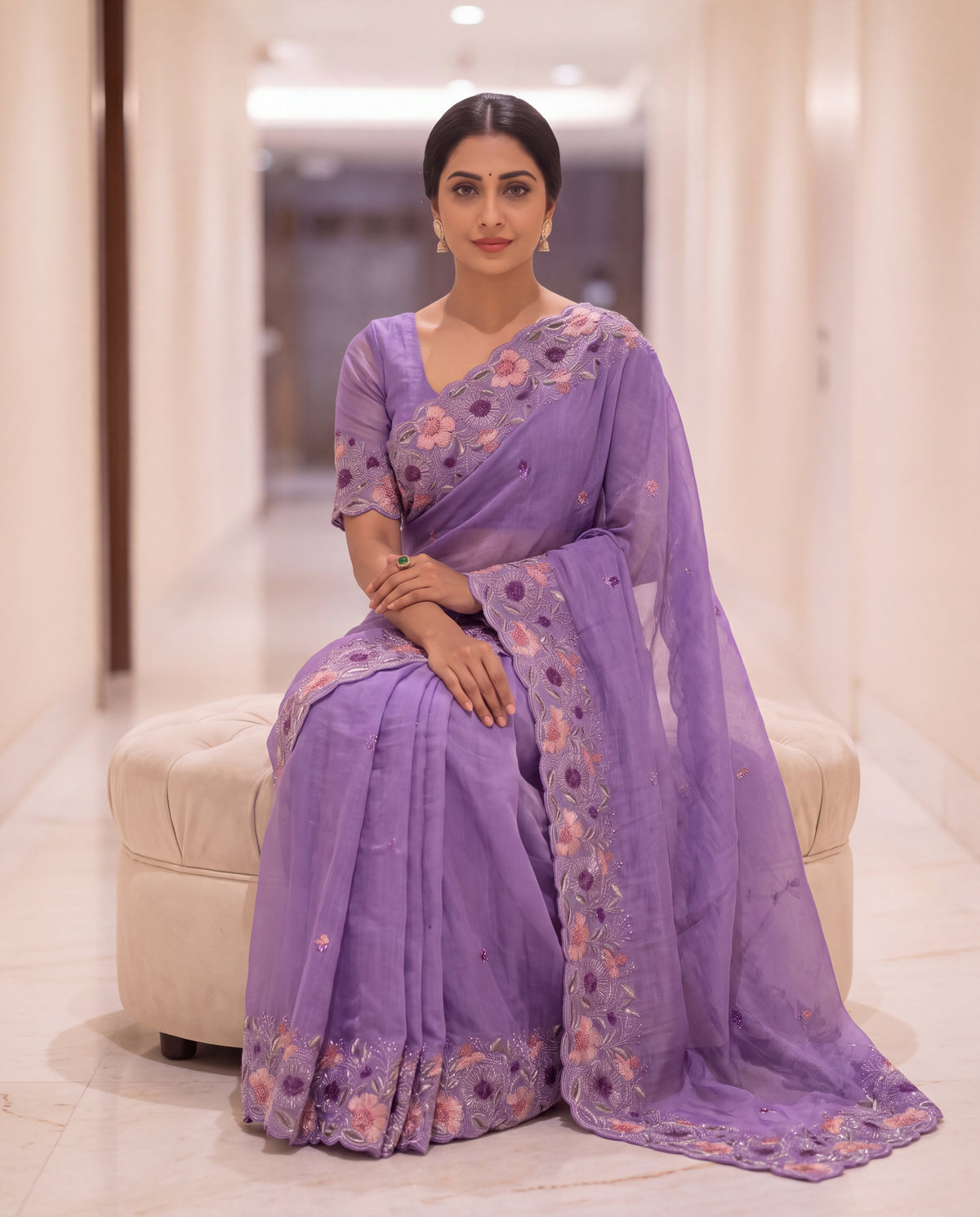 Premium Elegant Crunchy Tissue Saree