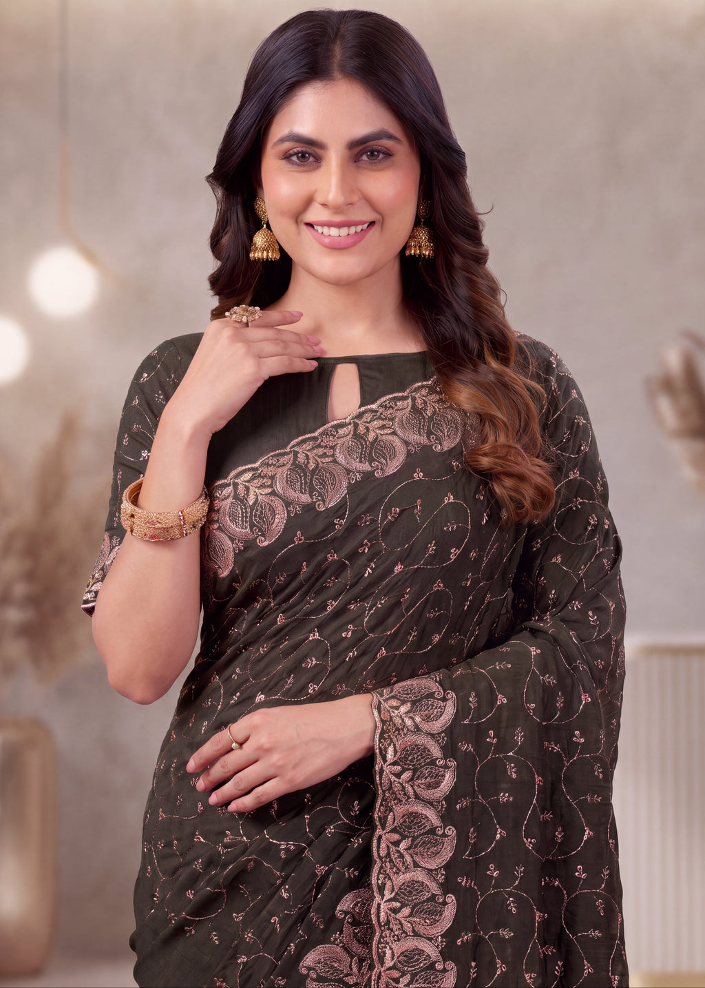 Royal NC Vichitra Heavy Zari C-Pallu Saree