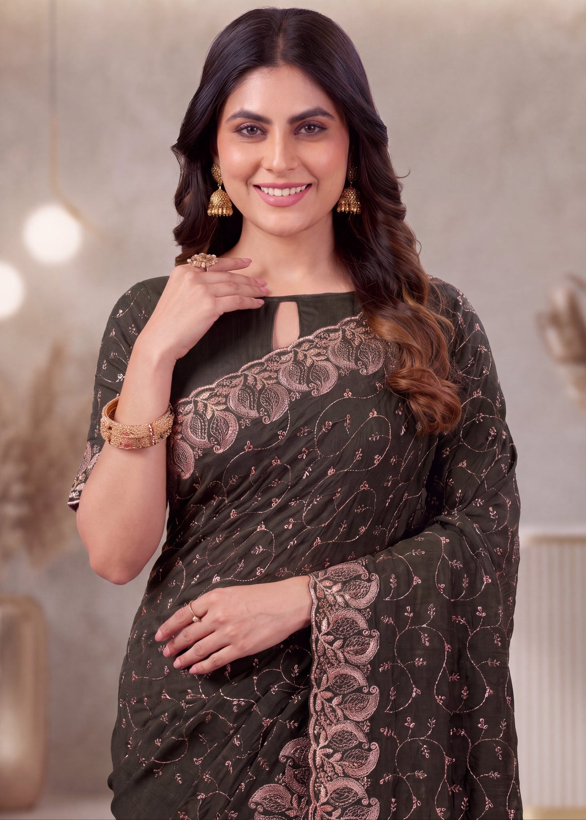 Royal NC Vichitra Heavy Zari C-Pallu Saree