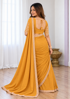 Premium Two-Tone NC Vichitra Beads Handwork Saree
